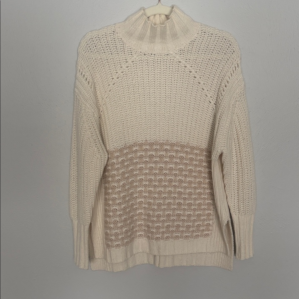 Reiss Lambswool Knit Ribbed Sweater